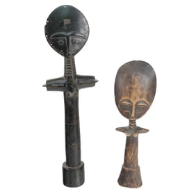 2 Ashanti Akua'ba Fertility Dolls