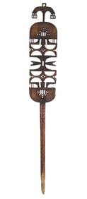 Carved African Tuareg Tent Post / Cushion Support