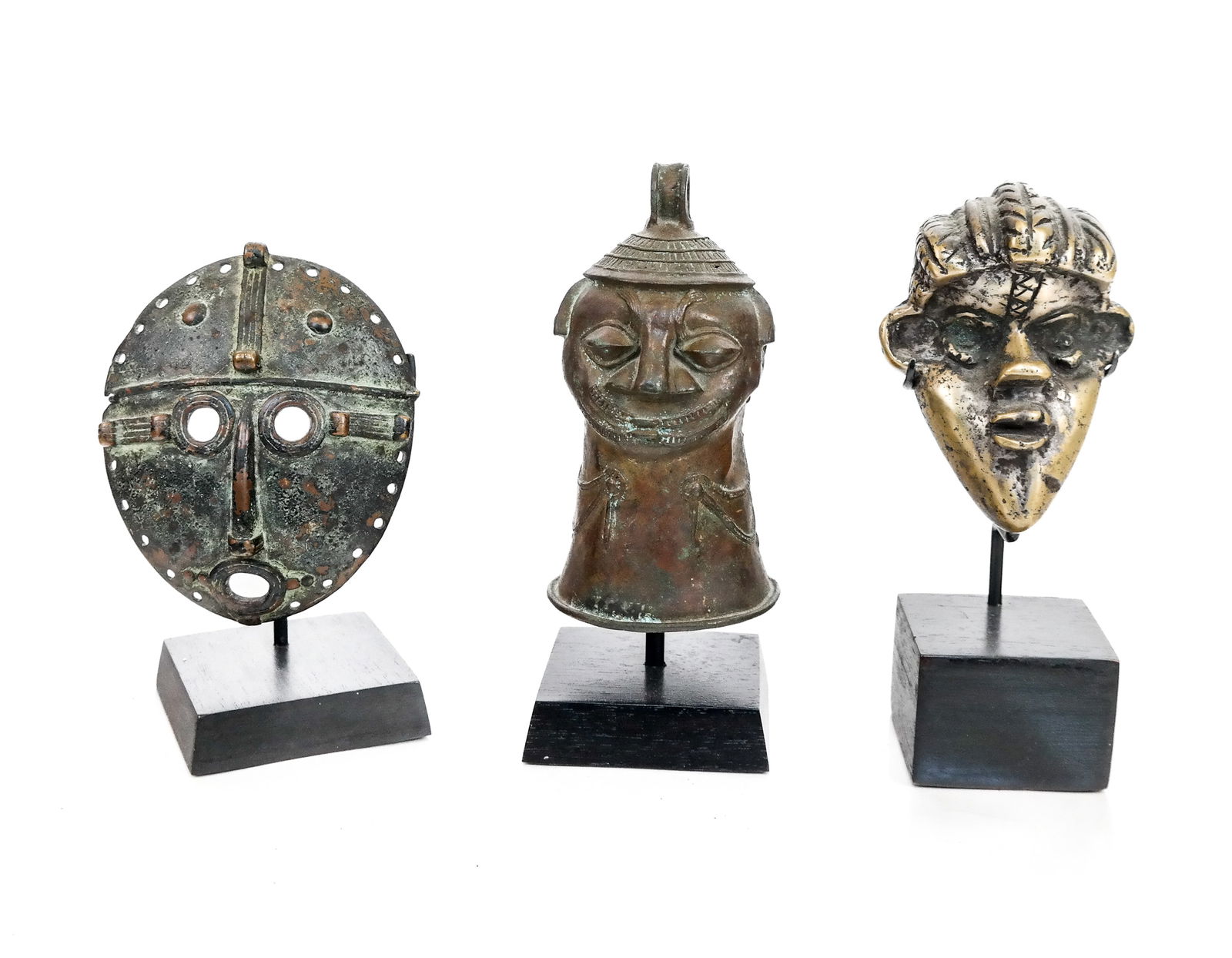 3 Antique African Diminutive Metal Articles on Stands (1 of 10)