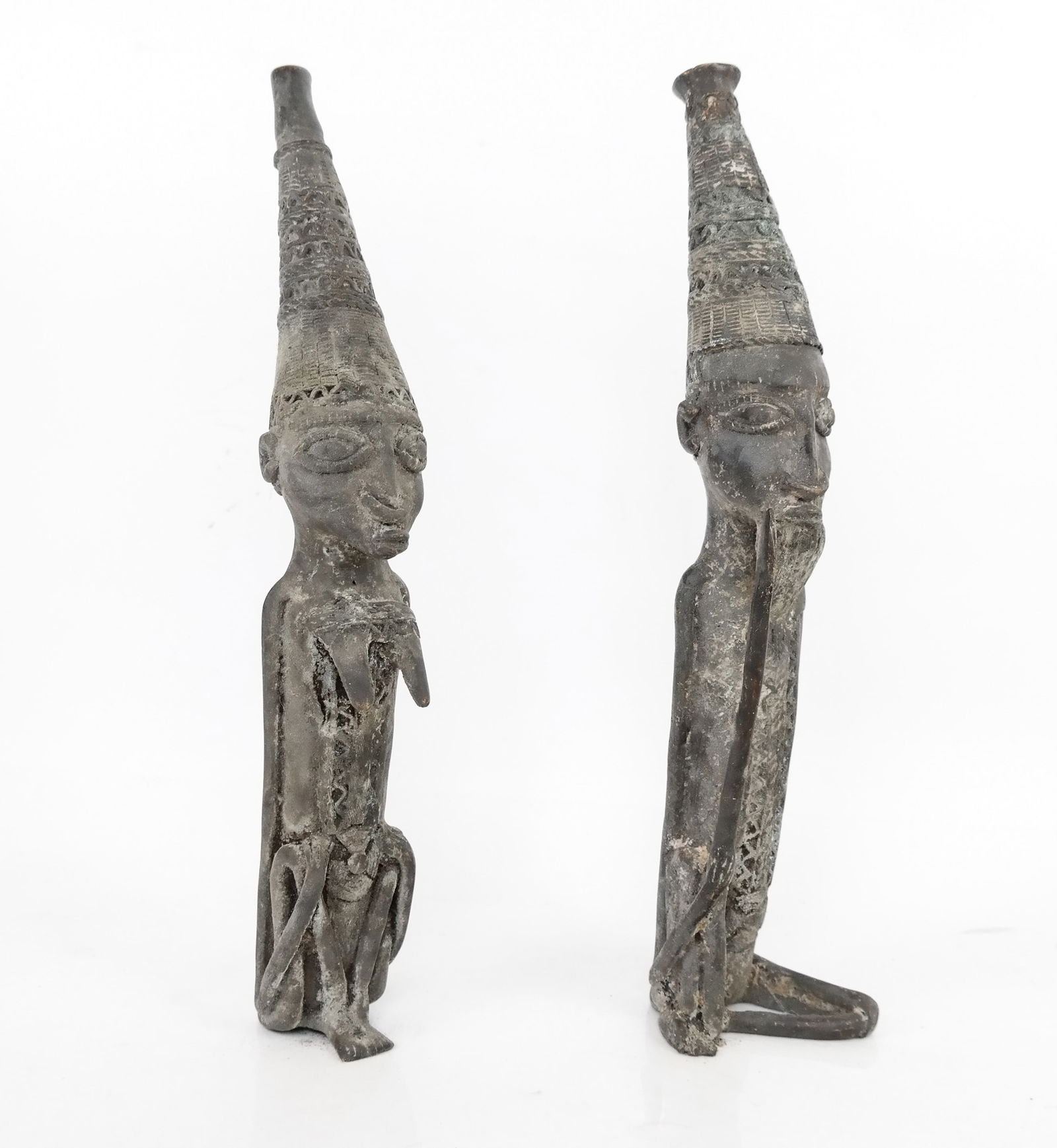 African Cast Bronze Woman & Man - 2 Sculptures (1 of 10)