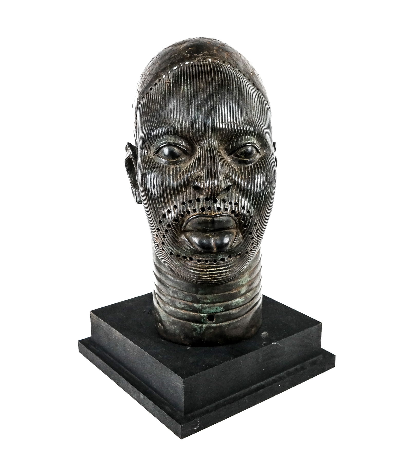 Antique Yoruba Ife Nigerian Cast Bronze Bust (1 of 9)