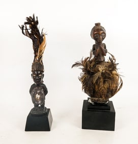 Yombe Nkisi Nkondi Figure on Base, & 1 Other (2)