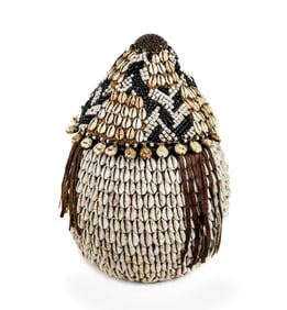2 Cowrie Shell Decorated African Articles