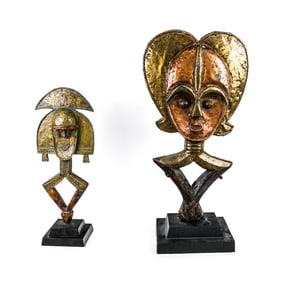 2 Mahongwe Kota Reliquary Figures (Mbulu Ngulu)