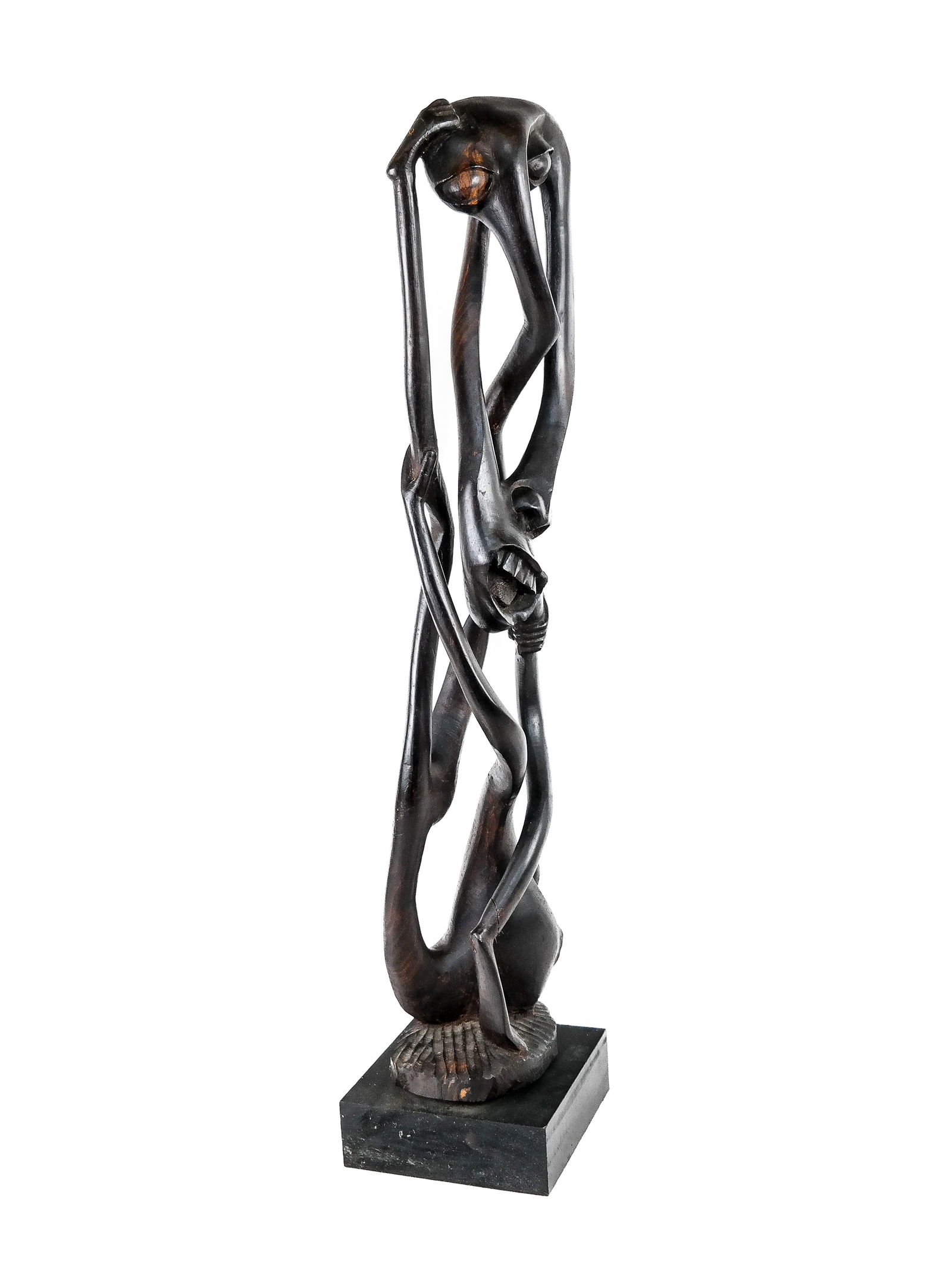 Abstract Ebony Wood Makonde Shetani Sculpture (1 of 12)