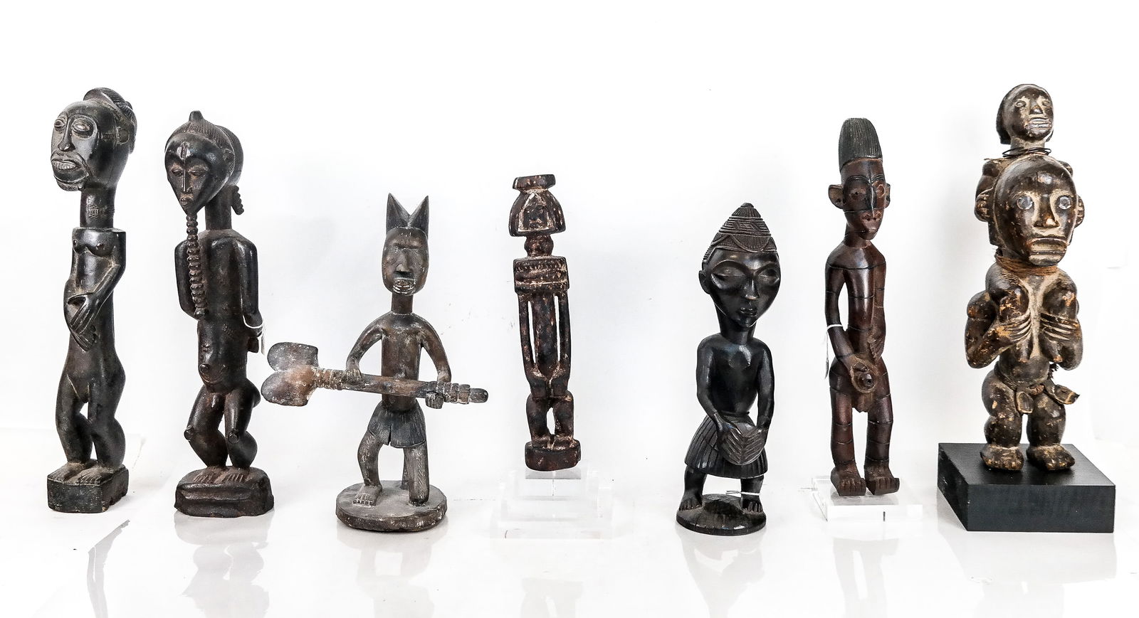 7 Carved & Decorated African Standing Figures (1 of 16)