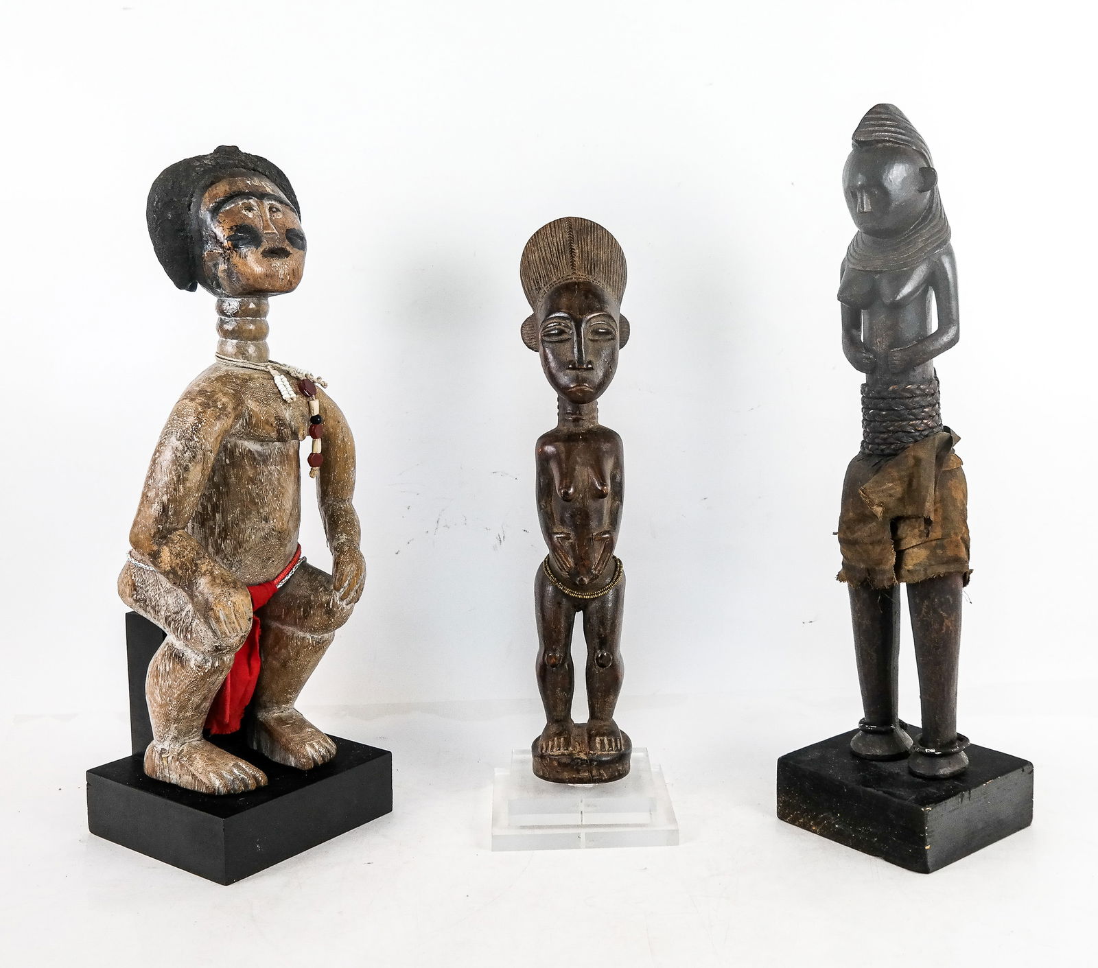 3 Hand-Carved & Decorated African Fertility Figures (1 of 11)