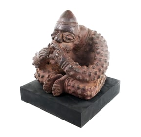 Antique Terra Cotta Djenne Seated Figure
