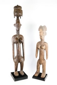 2 Tall Standing African Female / Fertility Figures