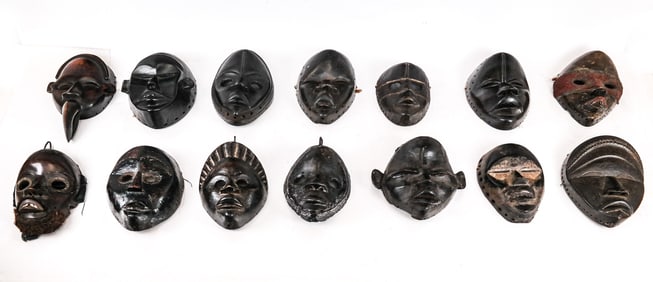 Large Collection of African Dan Masks (14)