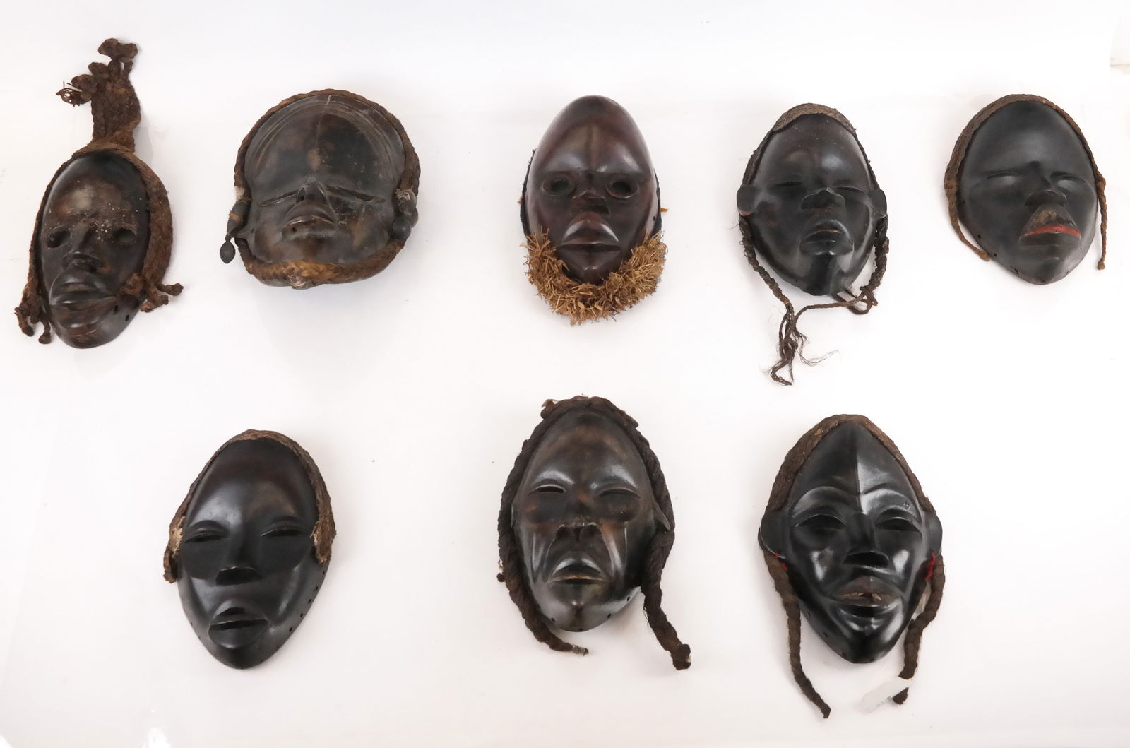 8 Carved & Decorated African Dan Masks (1 of 17)
