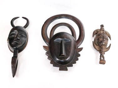 Group of 3 African Ceremonial Masks