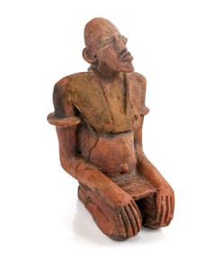 Antique African Djenne Terracotta Seated Figure