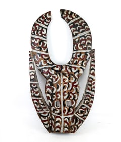 Large Hand-Carved & Painted African Mask