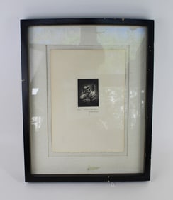 Signed Ltd. Edition Abstract Figural Etching
