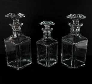 Baccarat 3 Crystal "Perfection" Decanters