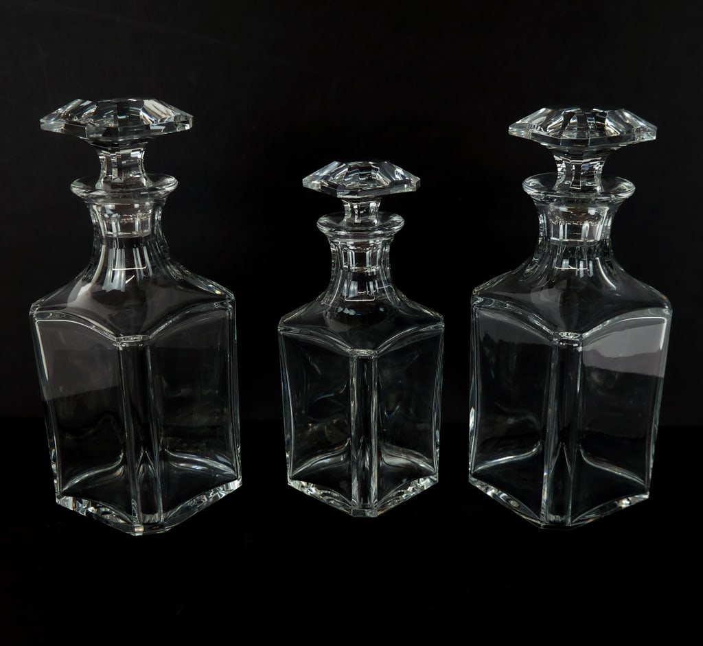 Baccarat 3 Crystal "Perfection" Decanters (1 of 10)