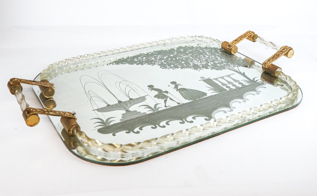 Venetian Murano Glass and Etched Tray (1 of 11)
