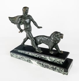 Michel Decoux Art Deco Bronze on Marble
