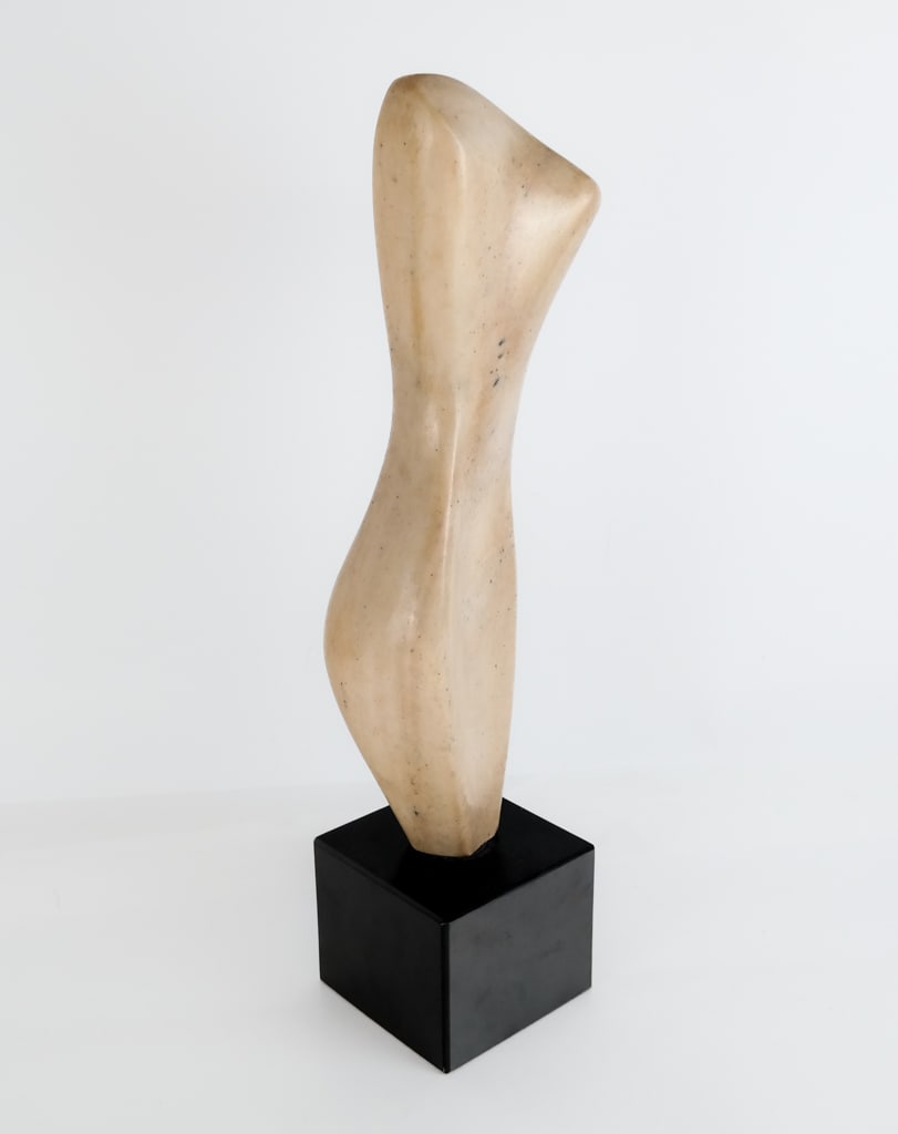 Figural Carved Stone on a Marble Base (1 of 7)