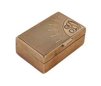 Yellow Gold Pill Box