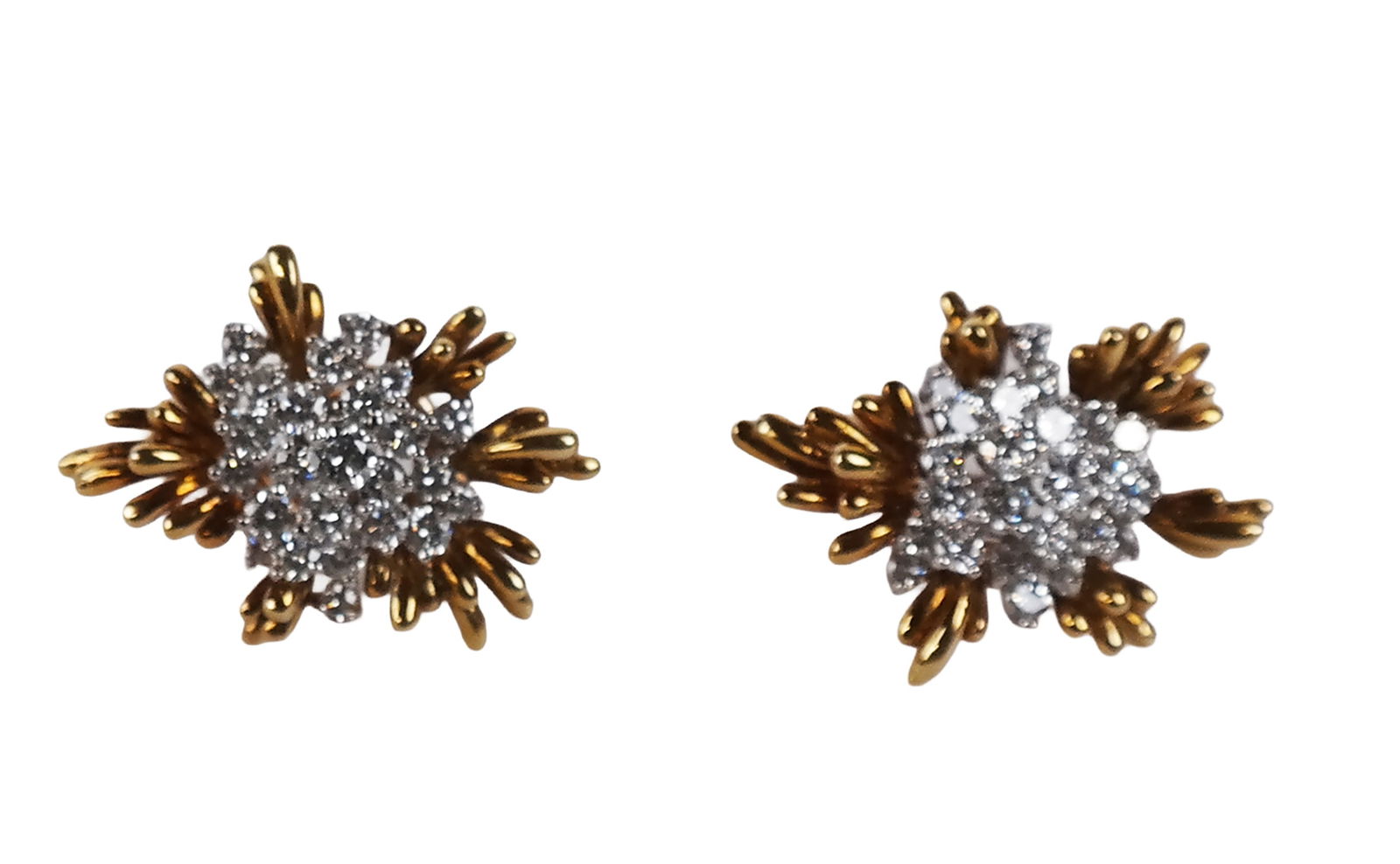 Kurt Wayne Pair of Diamond and Gold Earrings (1 of 7)