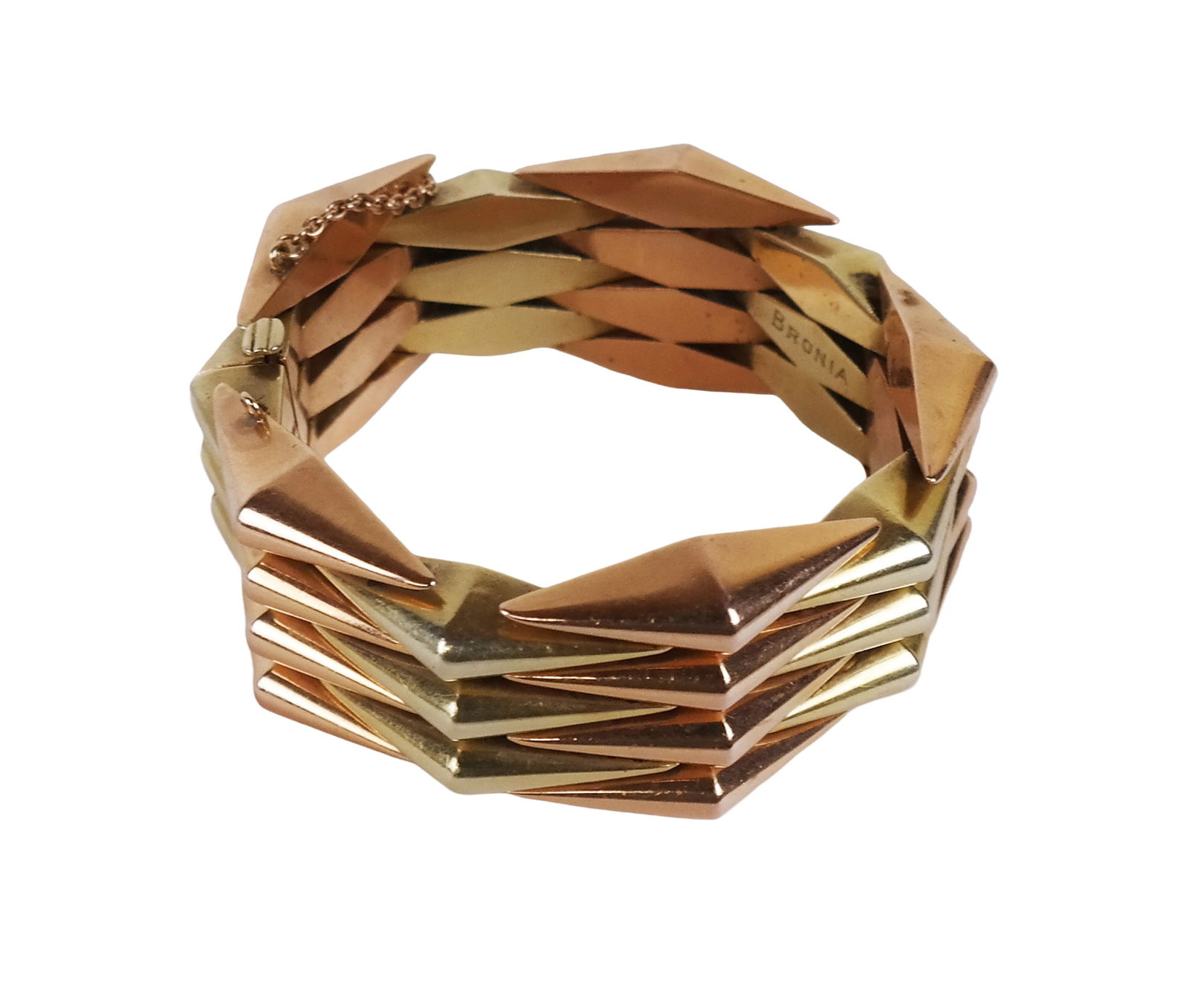 Retro Bicolored Rose and Yellow Gold Bracelet (1 of 11)