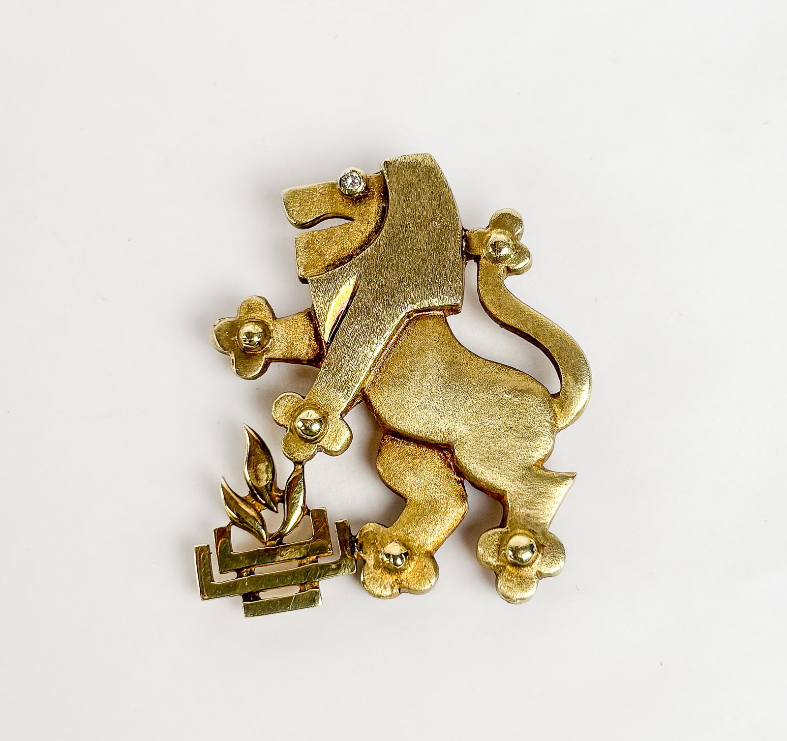 Gold and Diamond "Lion of Judah" Pin Pendant (1 of 11)