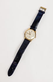 Omega Gold and Leather Wristwatch