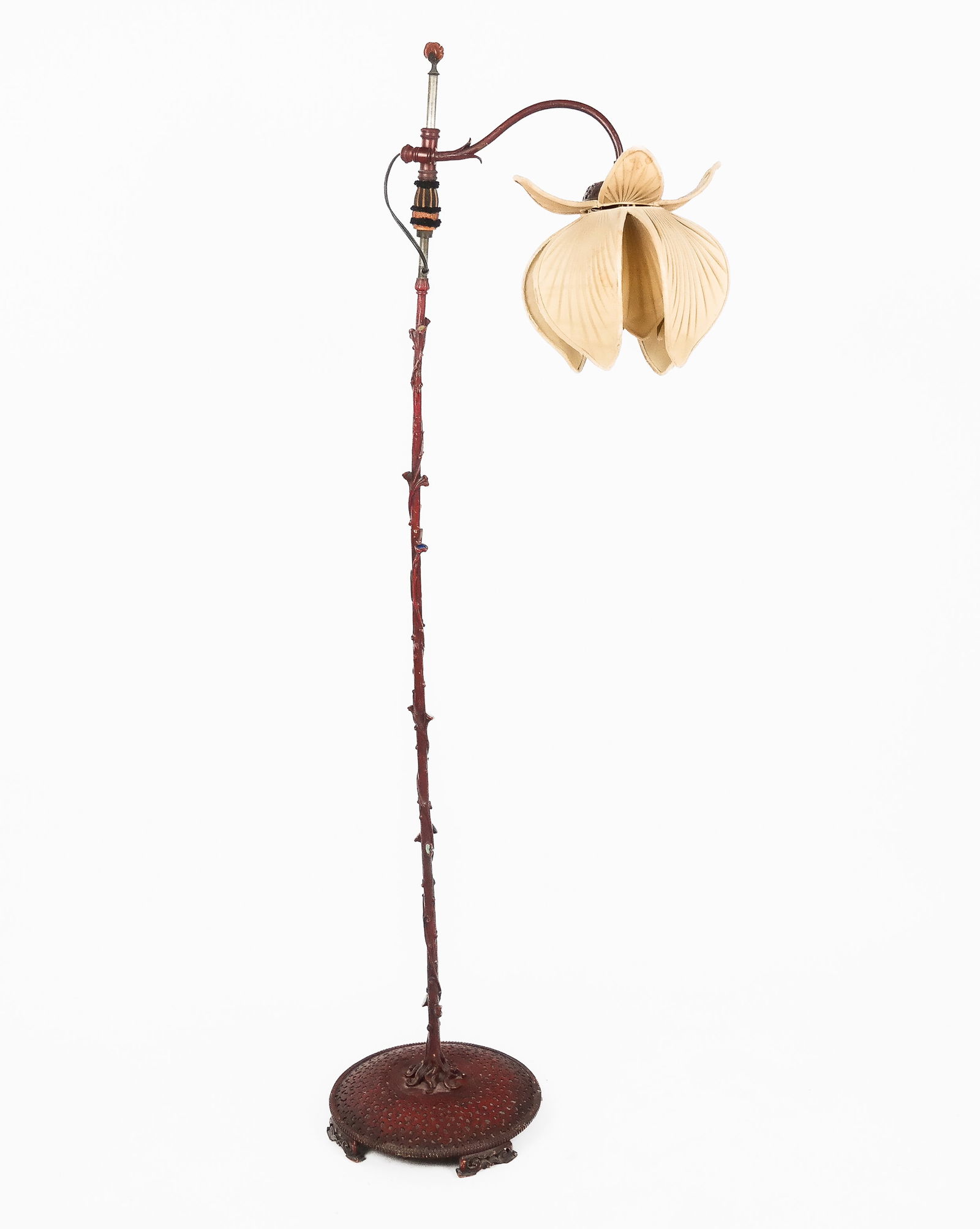 Aesthetic Movement Bronze and Gem-Set Floor Lamp (1 of 9)