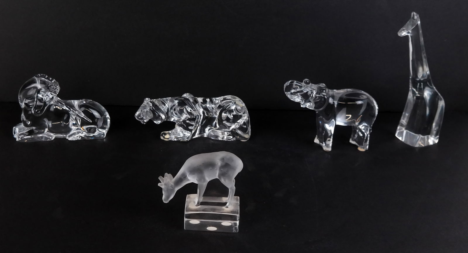Five Baccarat and Lalique Animal Figurines (1 of 12)