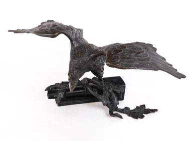 German Bronze Reichsadler Imperial Eagle Sculpture