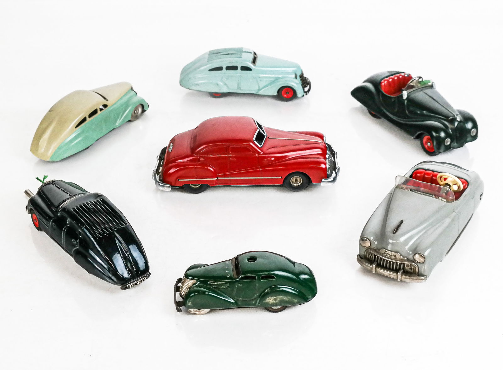 Seven Schuco Tin Toy Cars (1 of 20)