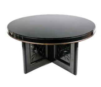 James Mont Black Lacquered Table