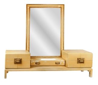 James Mont Hollywood Regency Long Dresser & Mirror