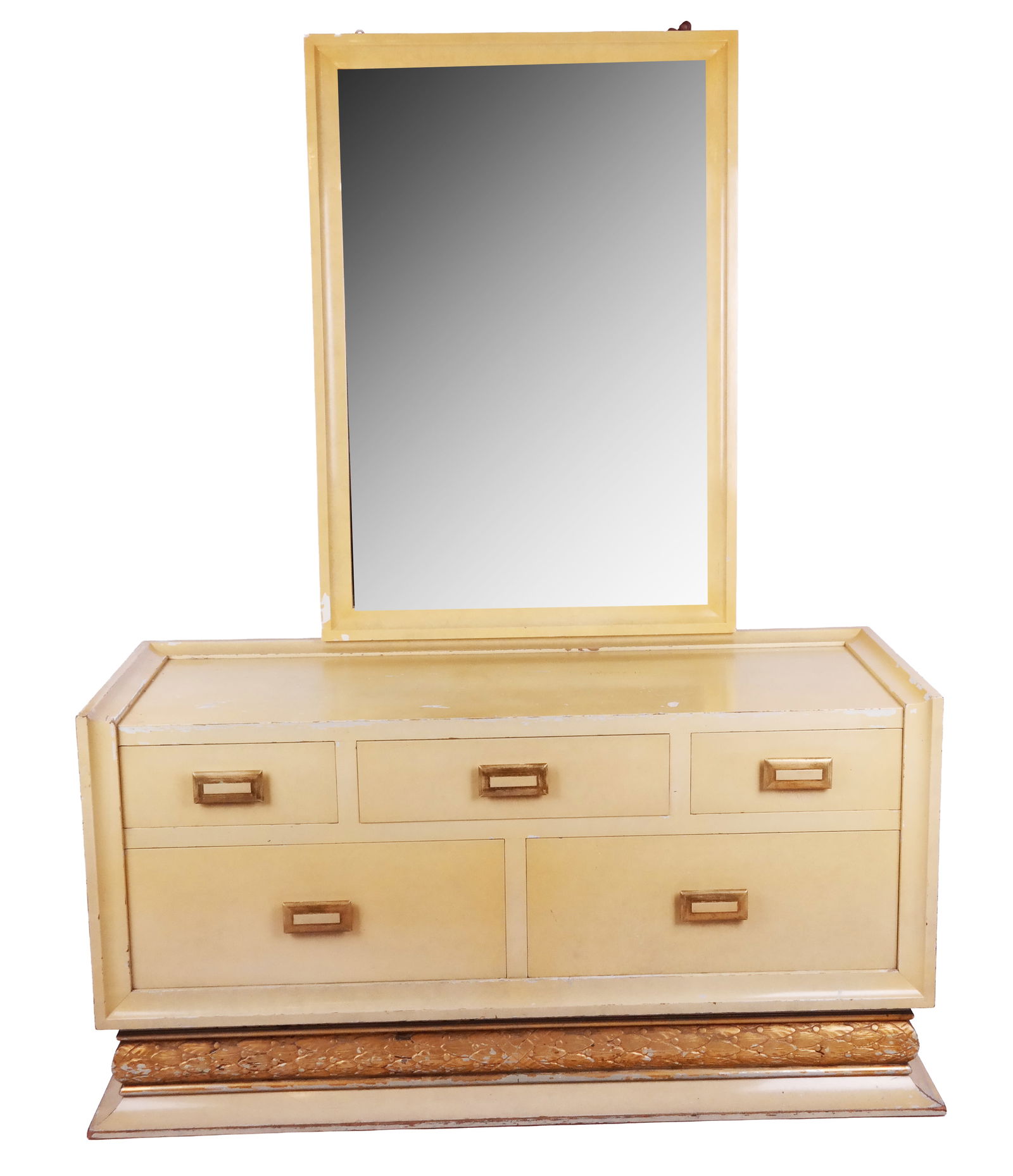 James Mont Hollywood Regency Long Dresser & Mirror (1 of 15)
