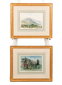 Edward C. CABOT: Pair of Watercolor Landscapes