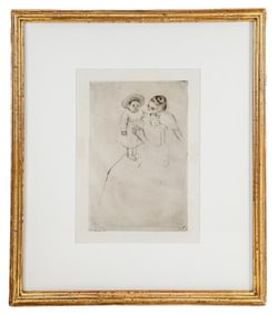 Mary CASSATT: "Helene.." - Dry point Etching