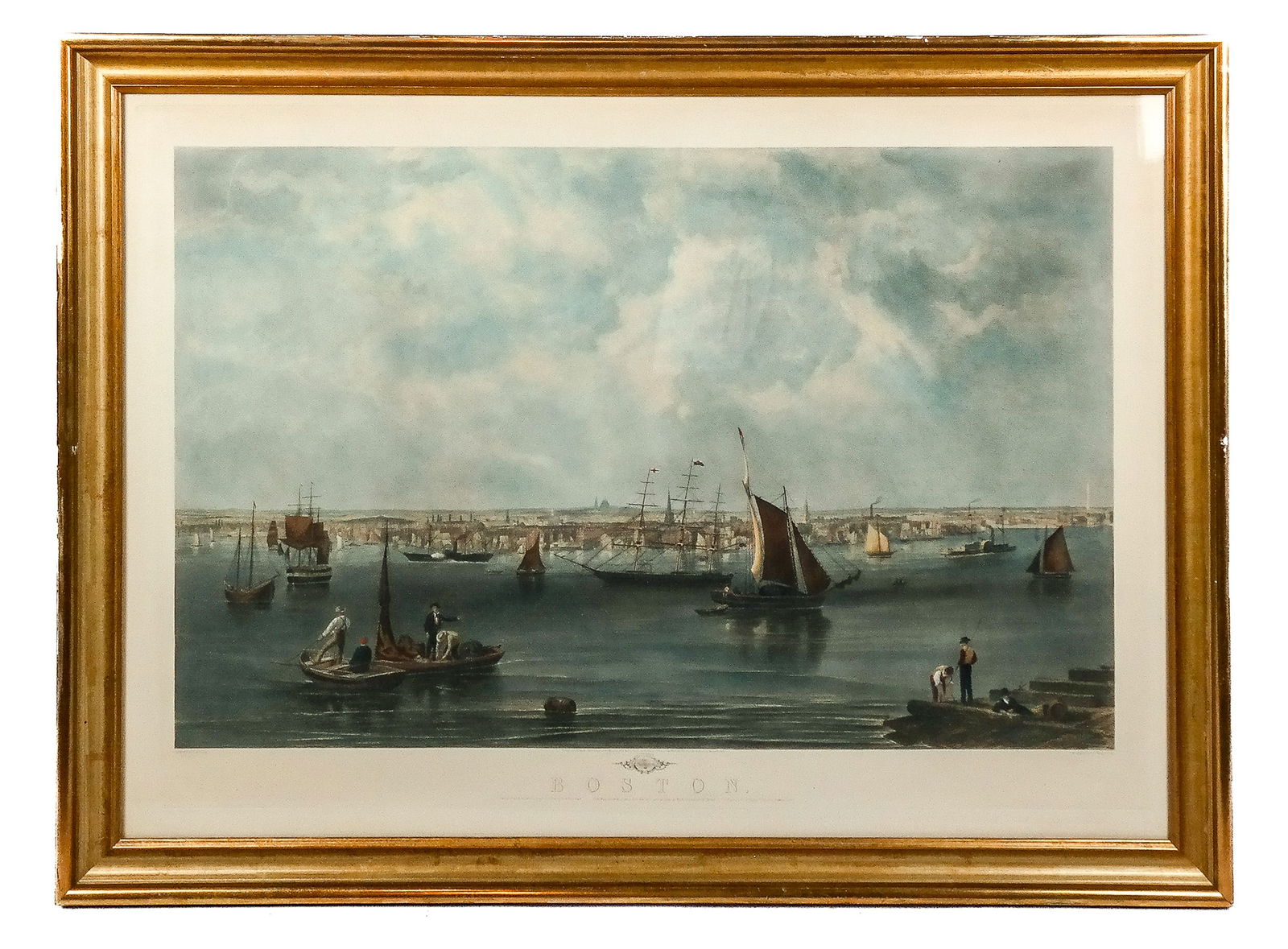 Large Colored Lithograph of Boston (1 of 19)