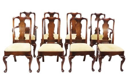 George II Mahogany Dining Chairs, 8