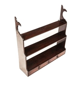 George III Mahogany Hanging Shelf / Etagere