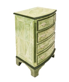 Modern Green Decorated Petite Chest