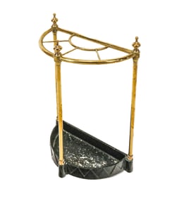 Gilt Brass Petite Umbrella Stand