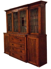 Regency Mahogany Secretary Breakfront