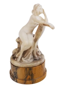 Friedrich Goldscheider Alabaster on a Marble Base