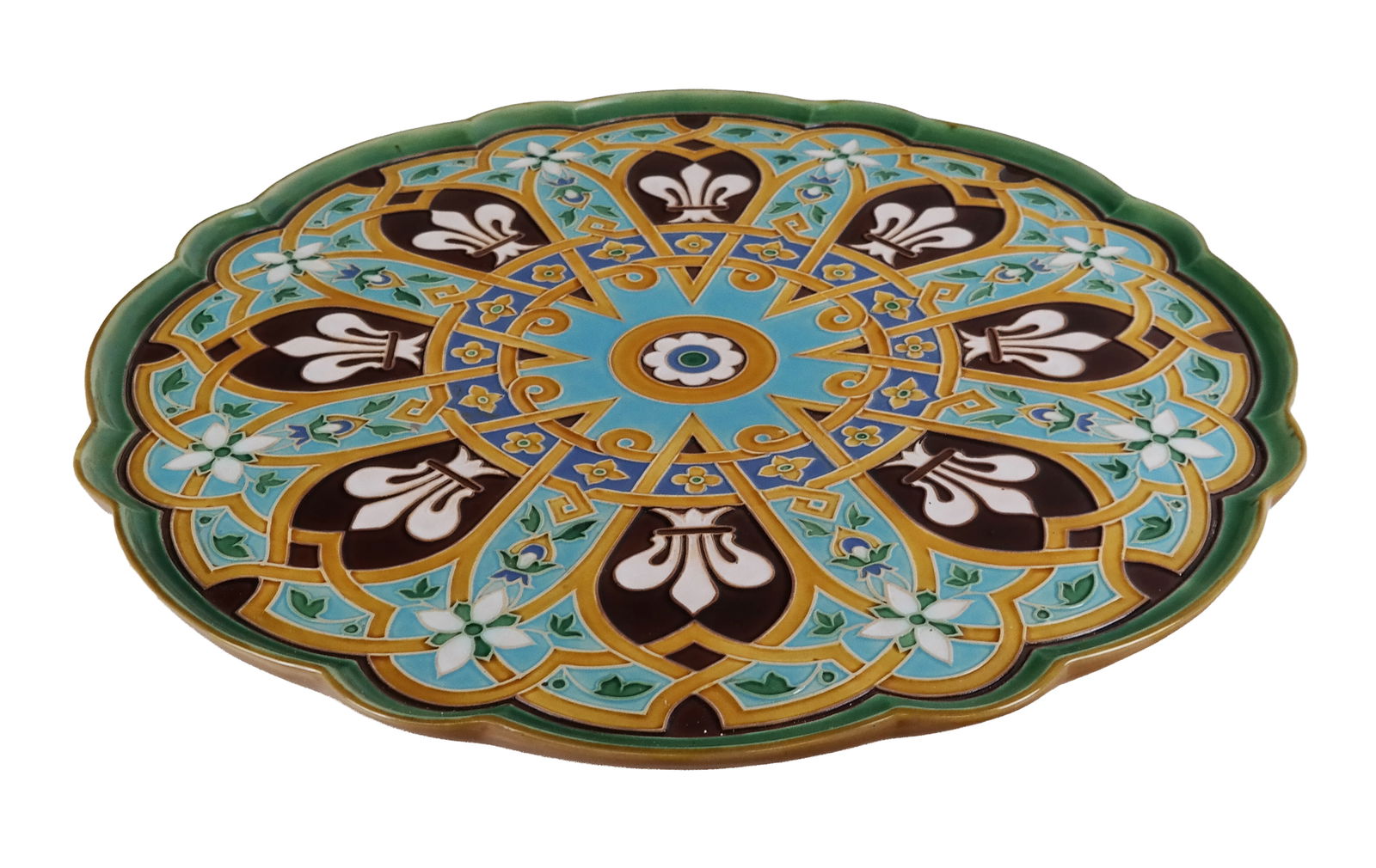 Minton Gothic Revival Majolica Luncheon Tray (1 of 10)
