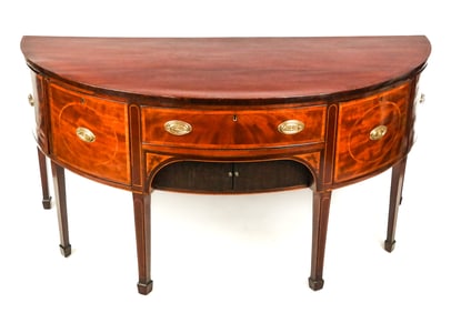 Sheraton Mahogany Demilune Sideboard