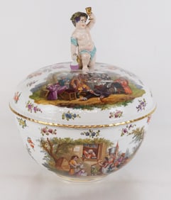 KPM Porcelain Floral Decorated Center Bowl