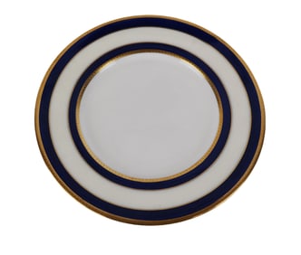 Mintons Cobalt Blue and Gilt Decorated Plates, 12