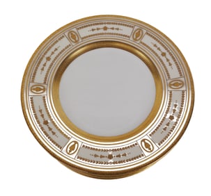 Mintons Neoclassical Decorated Dinner Plates, 12